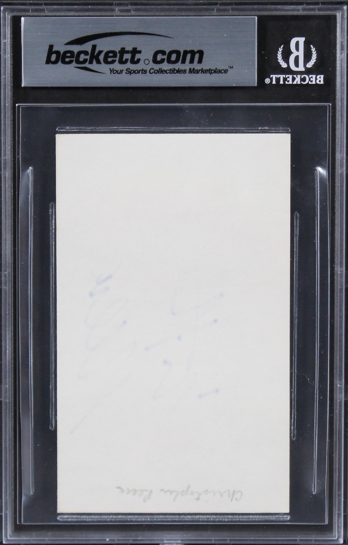 Christopher Reeve Superman Authentic Signed 3x5 Index Card BAS Slabbed 2