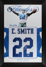 Emmitt Smith Authentic Signed One of One Jersey Framed Display BAS Witnessed