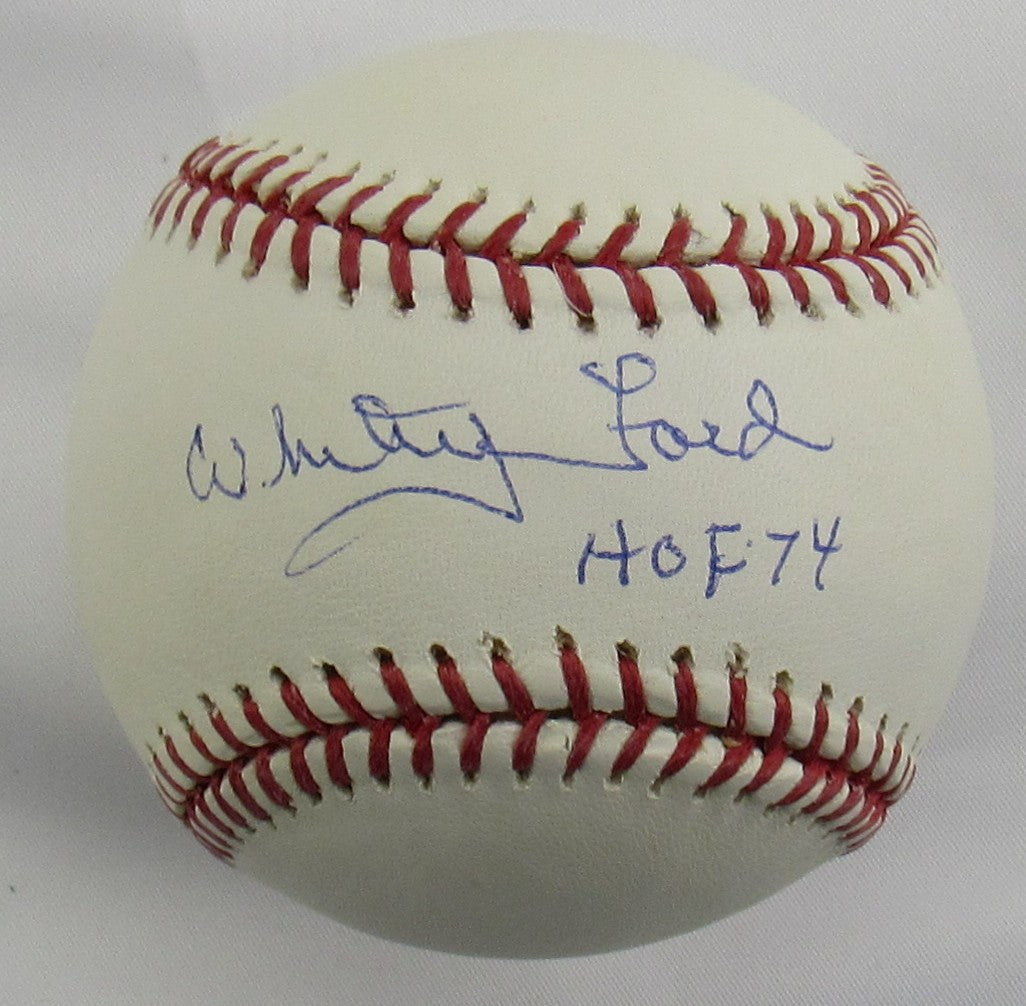 Whitey Ford Signed Auto Rawlings Baseball Steiner COA