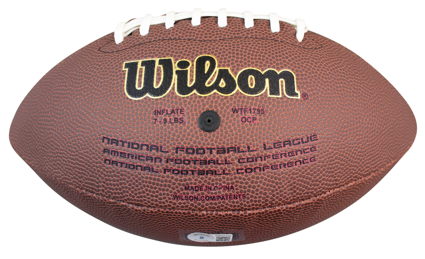 Falcons Jamal Anderson Signed Wilson Super Grip Nfl Football BAS Witnessed