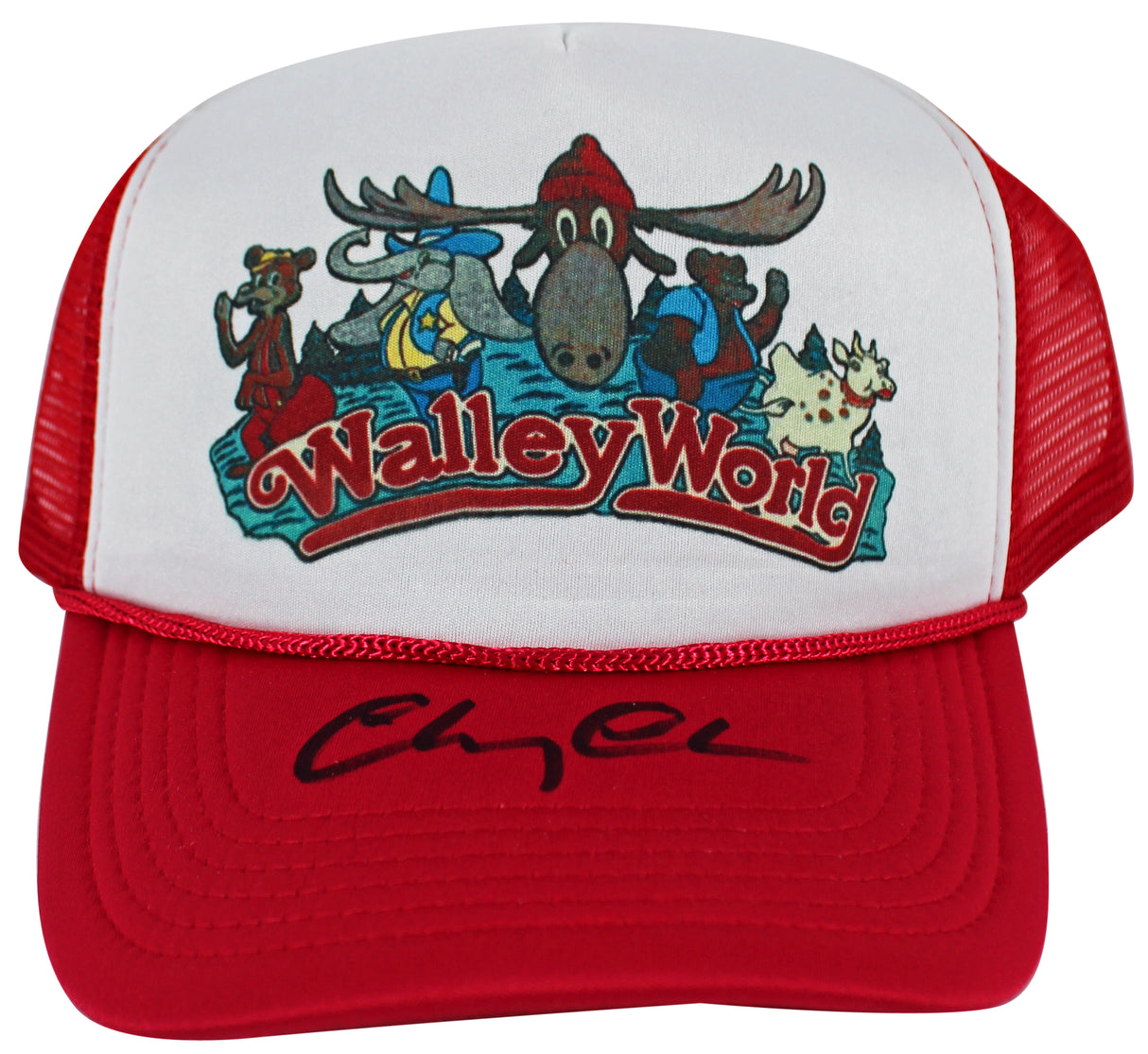 Chevy Chase Vacation Authentic Signed Wally World Trucker Hat BAS Witnessed