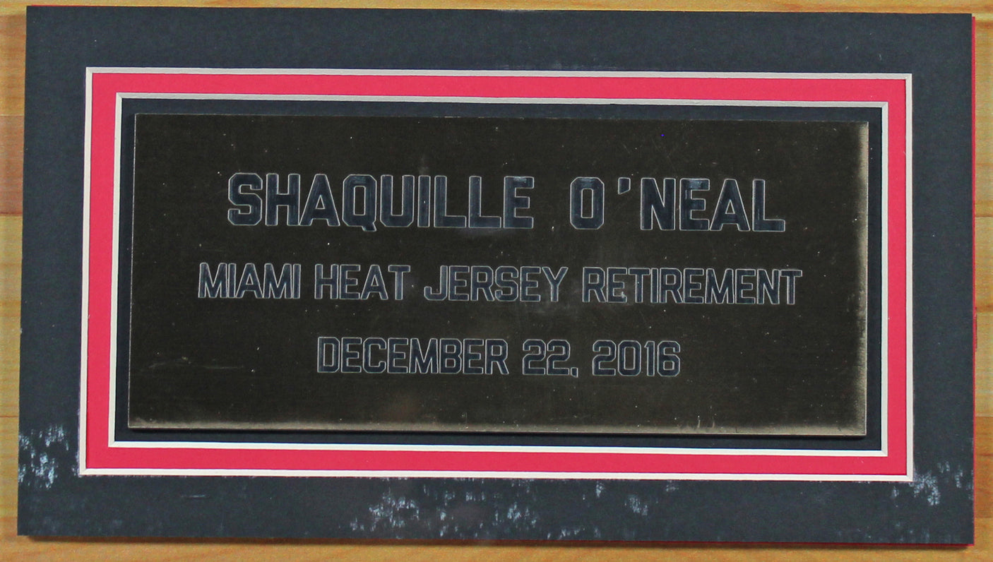 Heat Shaquille O'Neal Number Retirement Framed Display