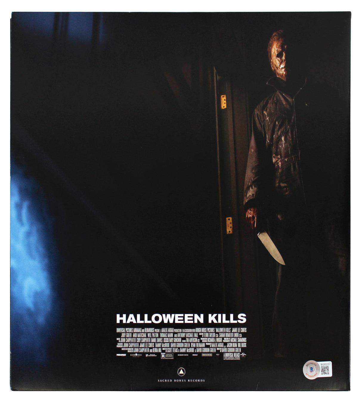 Jamie Lee Curtis Signed Halloween Kills Soundtrack Album Cover W/ Vinyl BAS
