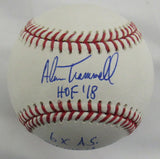 Alan Trammell Signed Six - Stat Baseball Auto Rawlings Baseball JSA WIT989228