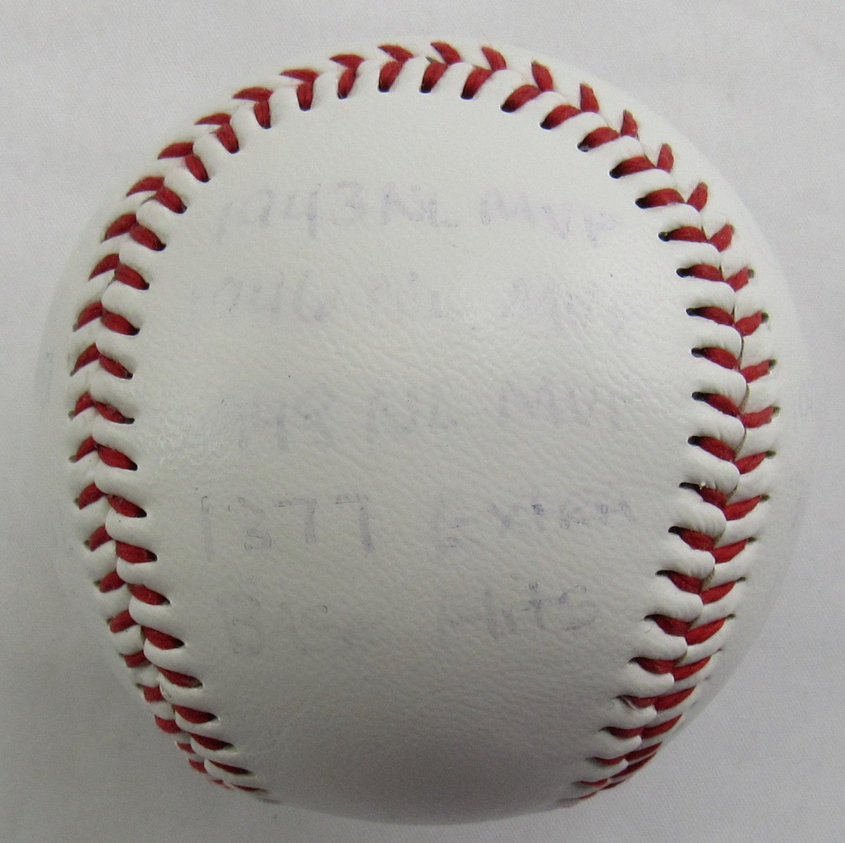 Stan Musial Stat Baseball Signed Auto Rawlings Baseball