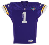 Vikings Warren Moon Signed Game Worn Purple Starter Proline Jersey BAS & SIA LOA