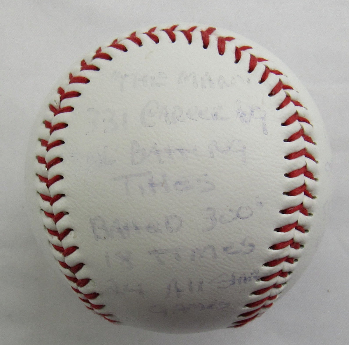 Stan Musial Stat Baseball Signed Auto Rawlings Baseball