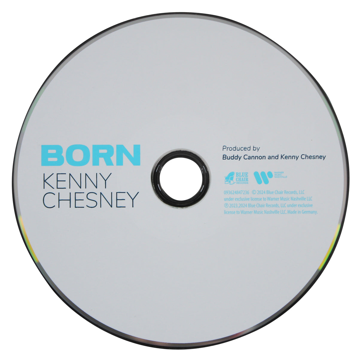 Kenny Chesney Authentic Signed Born Cd Insert W/ Disk Autographed BAS