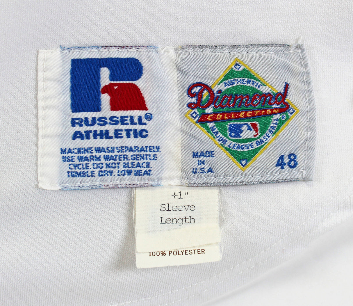A's Mark McGwire "To Shaq" Signed Game Used White Russell Athletic Jersey BAS