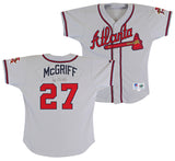 Braves Fred McGriff Signed 1995 Game Worn Grey Russell Athletic Jersey BAS