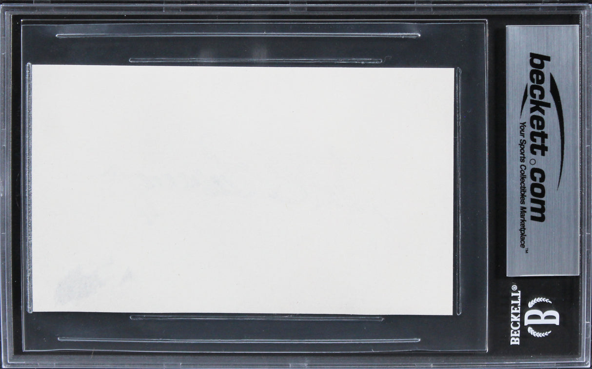 Arnold Schwarzenegger Terminator Authentic Signed 3x5 Index Card BAS Slabbed 1