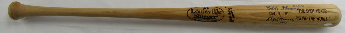 Bobby Thomson Ralph Branca Multi Signed Auto Baseball Bat Steiner Hologram