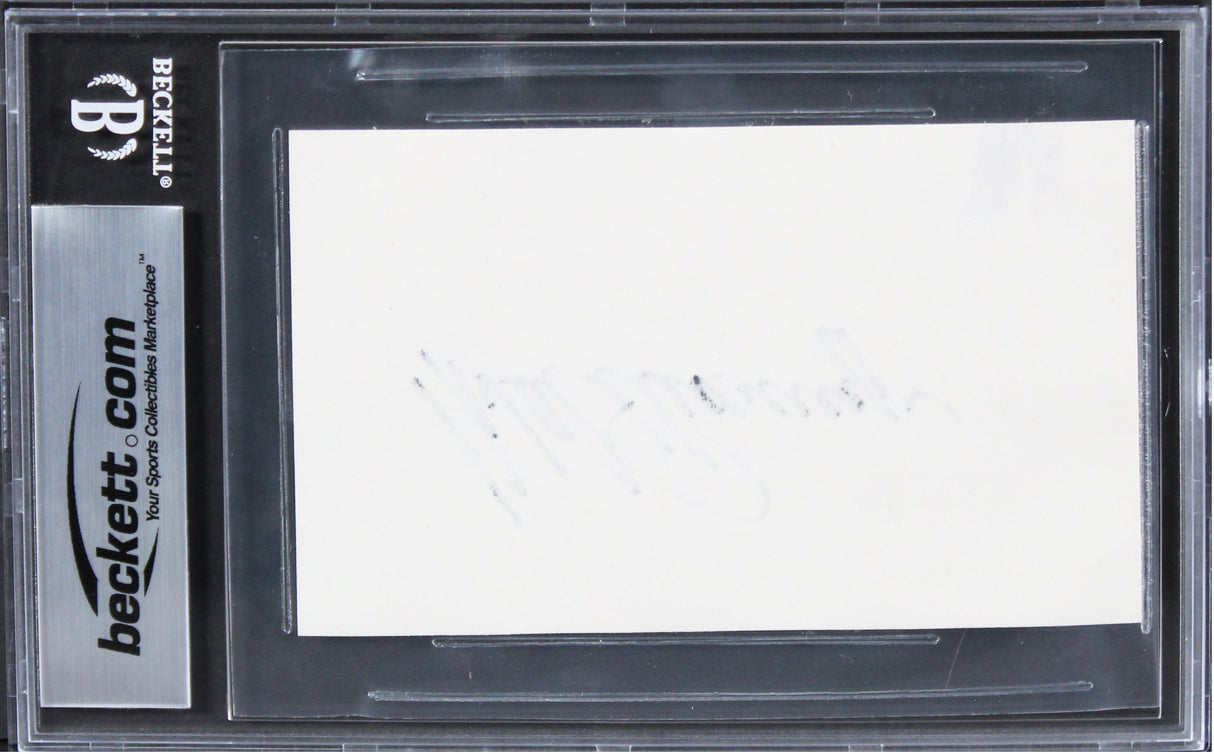 Arnold Schwarzenegger Terminator Authentic Signed 3x5 Index Card BAS Slabbed 2