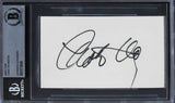 Charlton Heston Ben-Hur Authentic Signed 3x5 Index Card BAS Slabbed 3