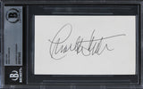 Charlton Heston Ben-Hur Authentic Signed 3x5 Index Card BAS Slabbed 4