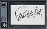 Charlton Heston Ben-Hur Authentic Signed 3x5 Index Card BAS Slabbed 5