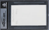 Charlton Heston Ben-Hur Authentic Signed 3x5 Index Card BAS Slabbed 5