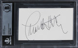 Charlton Heston Ben-Hur Authentic Signed 3x5 Index Card BAS Slabbed 2