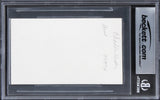 Charlton Heston Ben-Hur Authentic Signed 3x5 Index Card BAS Slabbed 2