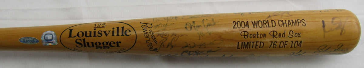 2004 Boston Redsox Team Signed Bat - Multi Signed Baseball Bat MLB MT00538205