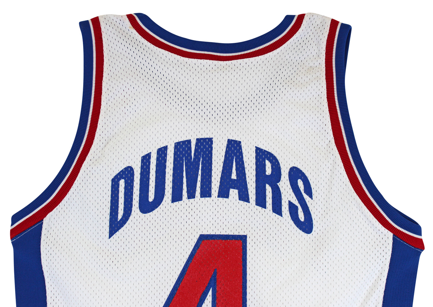 Pistons Joe Dumars Signed 1993-94 Game Issued / Worn White Jersey BAS #AA03173