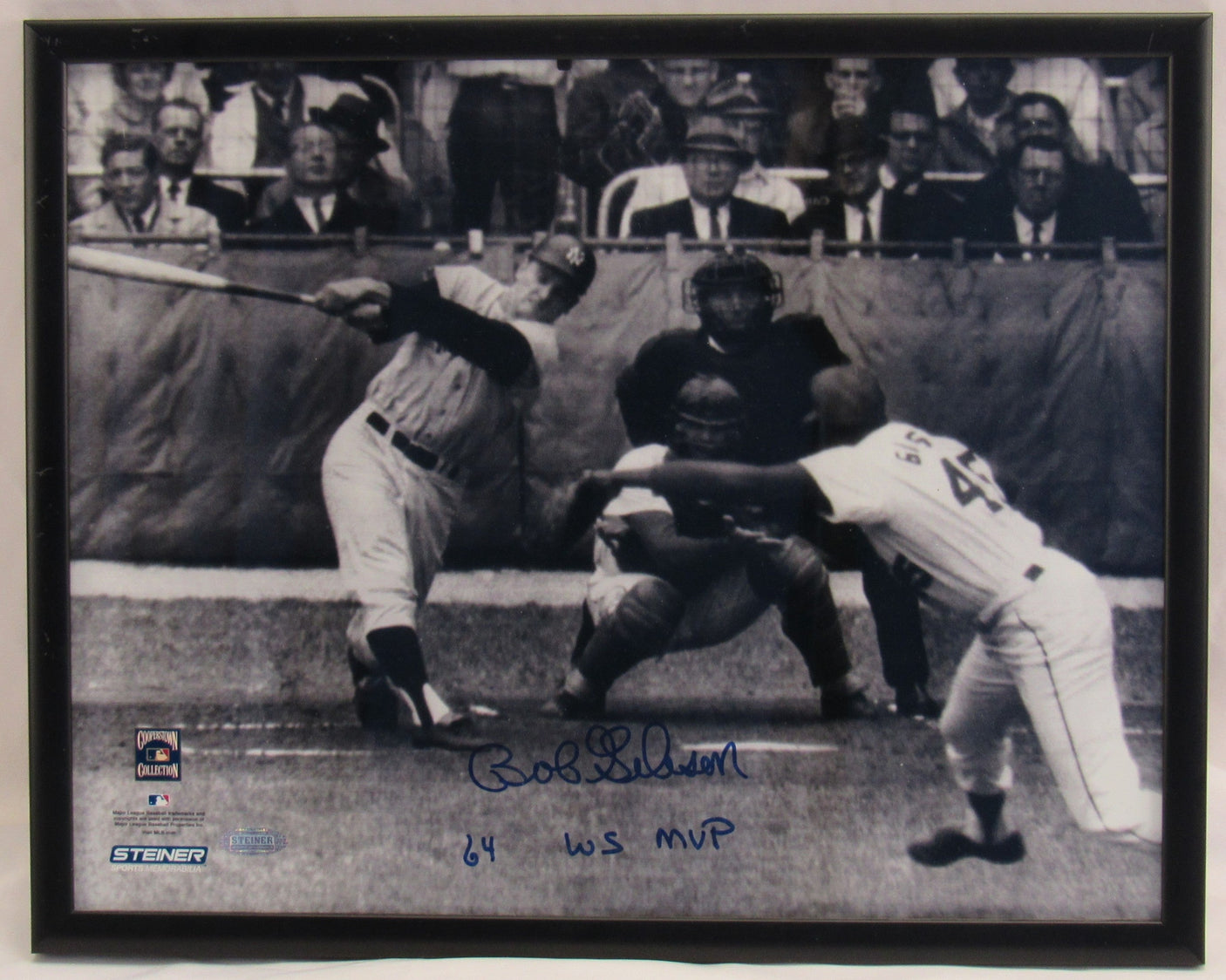 Bob Gibson Signed Framed Auto 11x14 Photo Steiner Hologram