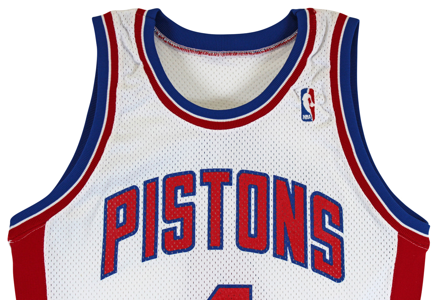 Pistons Joe Dumars Signed 1993-94 Game Issued / Worn White Jersey BAS #AA03173