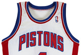 Pistons Joe Dumars Signed 1993-94 Game Issued / Worn White Jersey BAS #AA03173