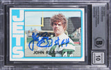 Jets John Riggins Signed 1972 Topps #13 Rookie Card Auto 10! BAS Slabbed