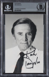 Kirk Douglas Spartacus Authentic Signed 3.5x5.5 Photo Autographed BAS Slabbed