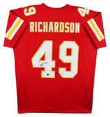 Tony Richardson Authentic Signed Red Pro Style Jersey Autographed BAS Witnessed