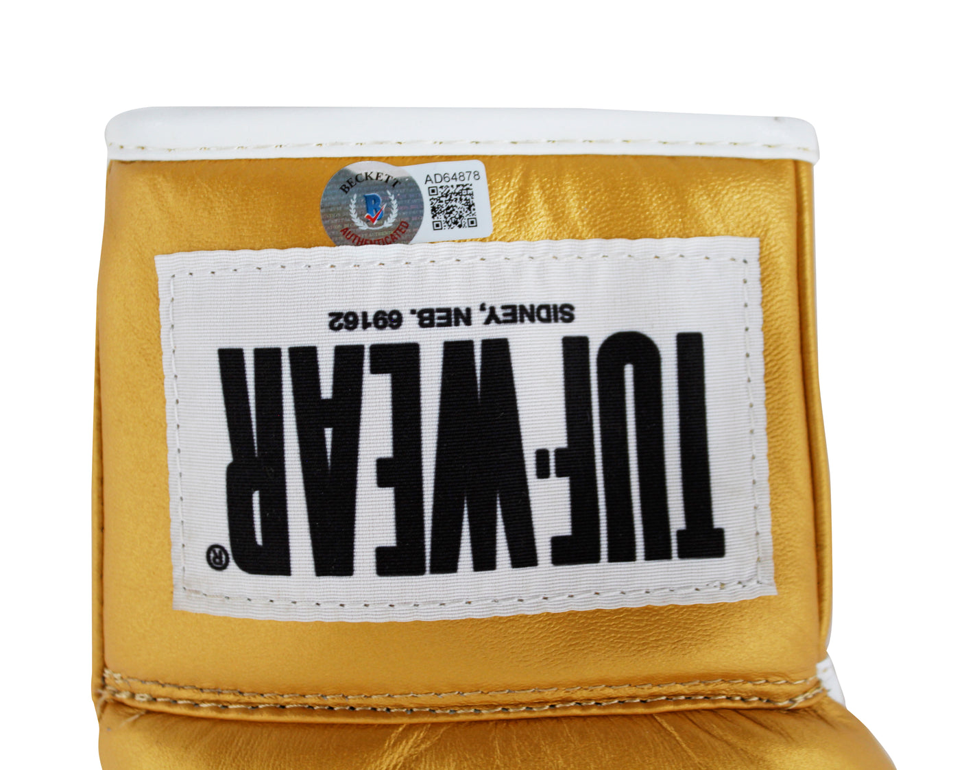 Sylvester Stallone Rocky Signed Gold Tuf-Wear Boxing Glove BAS #AD64878