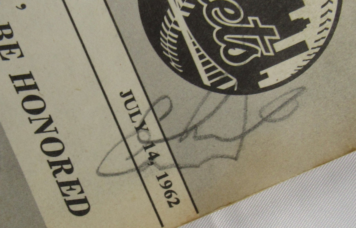 Jackie Robinson Old Timers Day Signed Vintage Paper JSA LOA YY51967