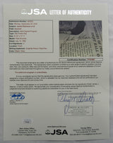 Jackie Robinson Old Timers Day Signed Vintage Paper JSA LOA YY51967