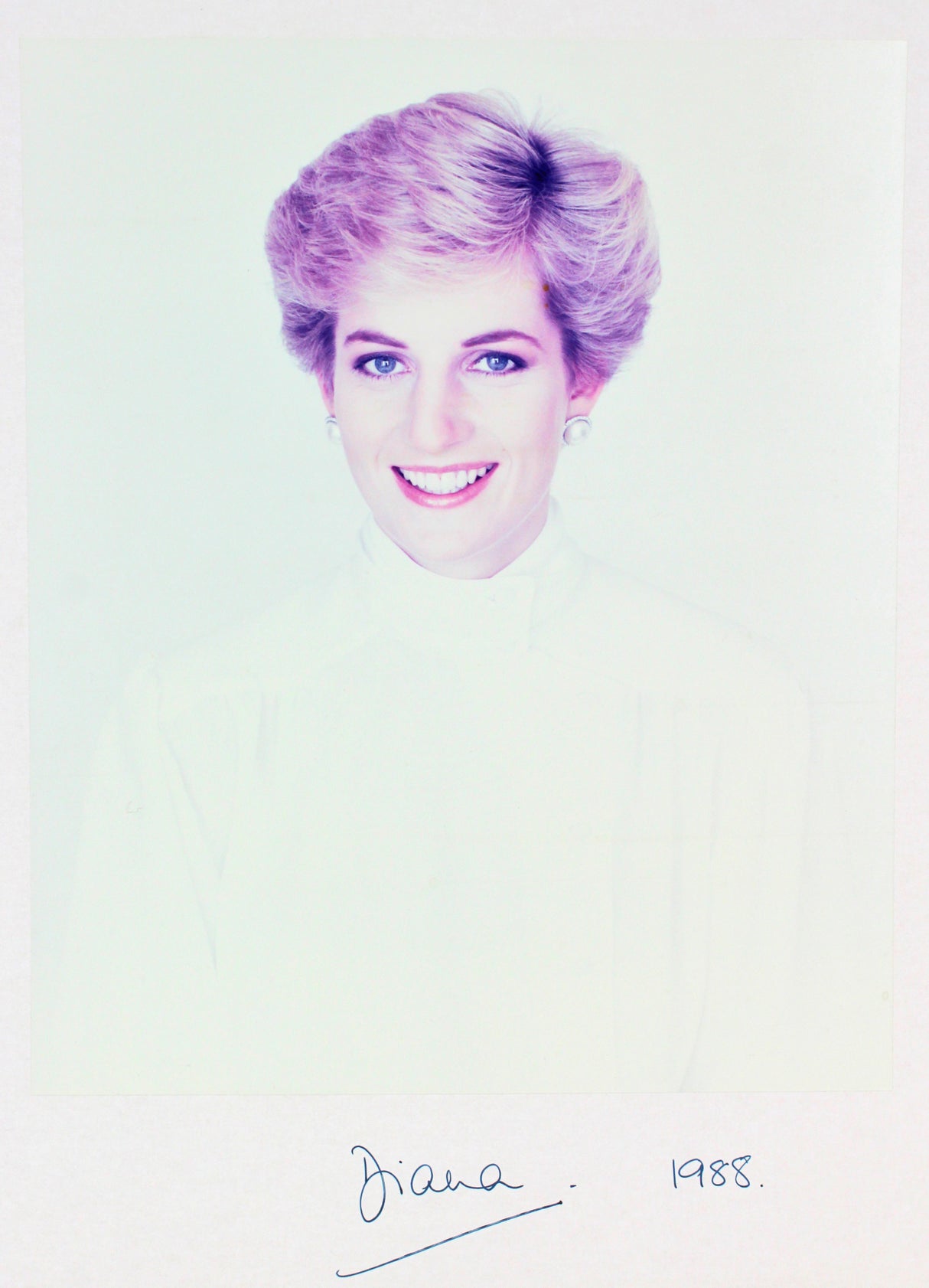 Princess Diana 1988 Authentic Signed 10x12 Mounted Photo Autographed BAS #A39045