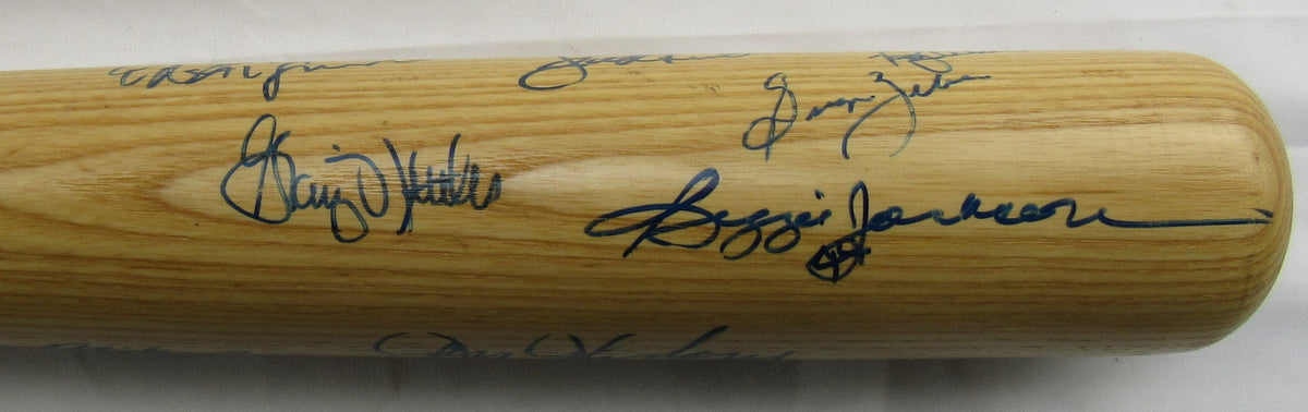 1978 World Series Champion Reggie Jackson Bucky Dent New York Yankees Reunion Baseball Bat JSA LOA ZZ85324