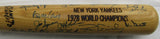 1978 World Series Champion Reggie Jackson Bucky Dent New York Yankees Reunion Baseball Bat JSA LOA ZZ85324