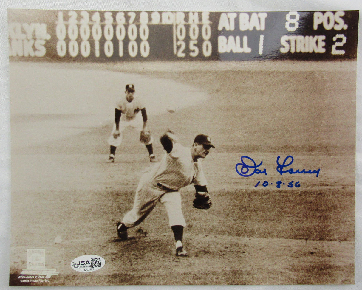 Don Larsen Signed Auto 8x10 Photo JSA CM07403