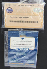 Ron Guidry Signed Shadowboxed Baseball Steiner COA w/Stadium Dirt