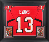 Mike Evans Authentic Signed Red Pro Style Framed Jersey BAS Witnessed 2