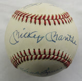 Mickey Mantle Enos Slaughter Moose Skowron Hank Bauer Signed Rawlings Baseball JSA LOA ZZ85306