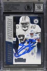 Emmitt Smith Signed 2018 Panini Legendary Contenders #2 Card Auto 10 BAS Slabbed
