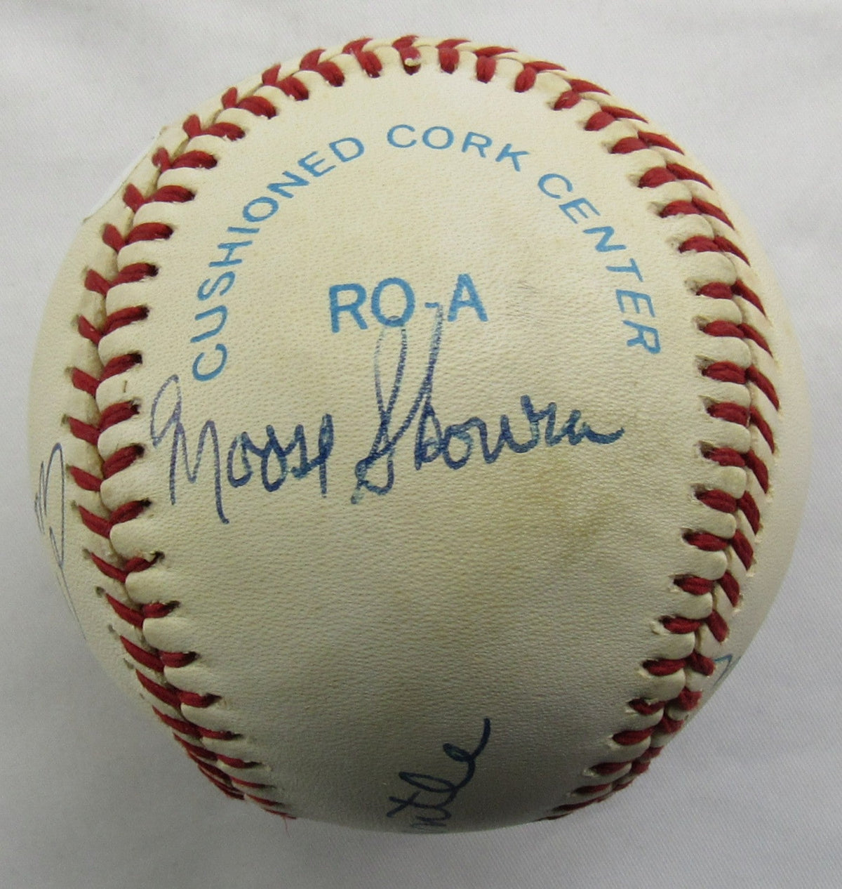 Mickey Mantle Enos Slaughter Moose Skowron Hank Bauer Signed Rawlings Baseball JSA LOA ZZ85306