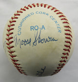Mickey Mantle Enos Slaughter Moose Skowron Hank Bauer Signed Rawlings Baseball JSA LOA ZZ85306