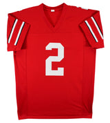 Ohio State Cris Carter Authentic Signed Red Pro Style Jersey BAS Witnessed