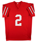 Ohio State Cris Carter Authentic Signed Red Pro Style Jersey BAS Witnessed