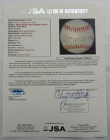 Mickey Mantle Enos Slaughter Moose Skowron Hank Bauer Signed Rawlings Baseball JSA LOA ZZ85306