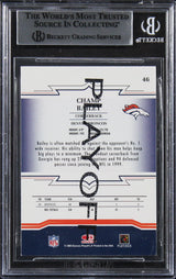 Broncos Champ Bailey Signed 2005 TB Threads Playoff Sample #46 Card BAS Slabbed