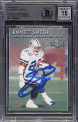 Cowboys Emmitt Smith Authentic Signed 2000 Metal #109 Card Auto 10! BAS Slabbed