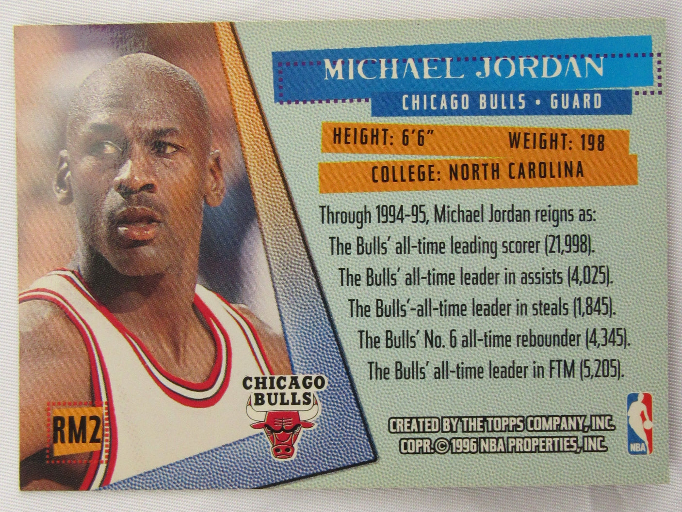 1996 Topps Michael Jordan Reign Men - RM2